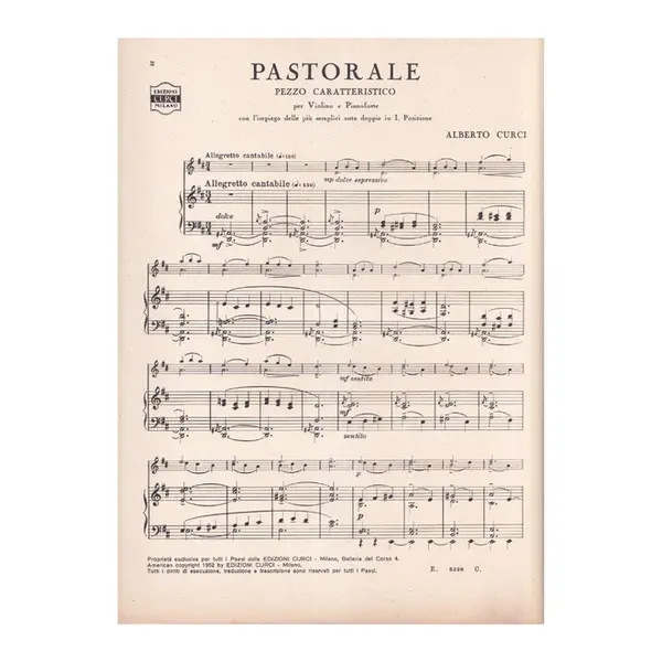 Pastorale per violino e pianoforte
