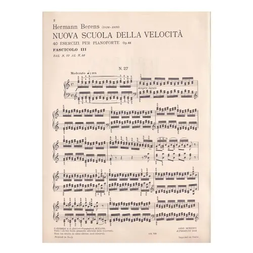 Nuova Scuola Della Velocita - Op.61 V.3