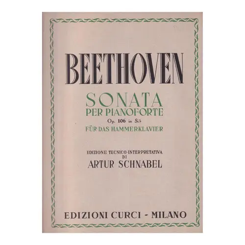 Sonata - Op.106 In Si B (Rev. A. Schnabel)