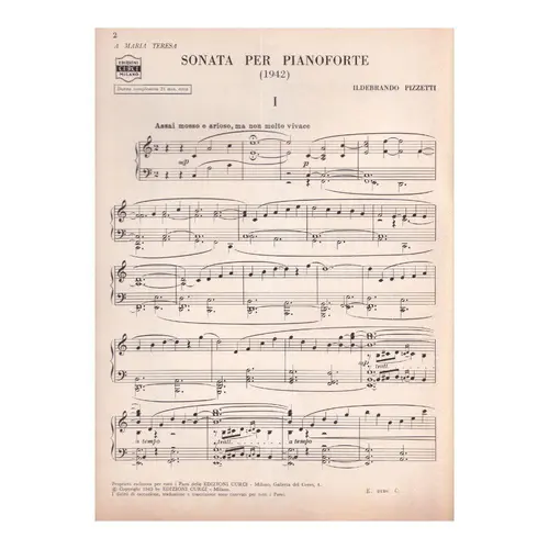 Sonata Per Pianoforte (1942)