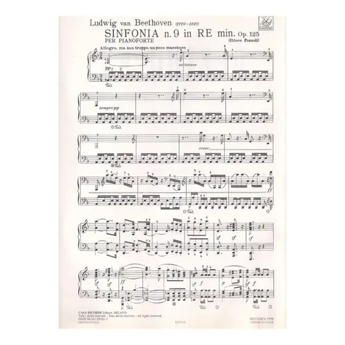 9 Sinfonia In Re Minore -Red.Para Piano