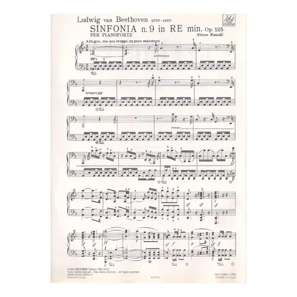 9 Sinfonia In Re Minore -Red.Para Piano