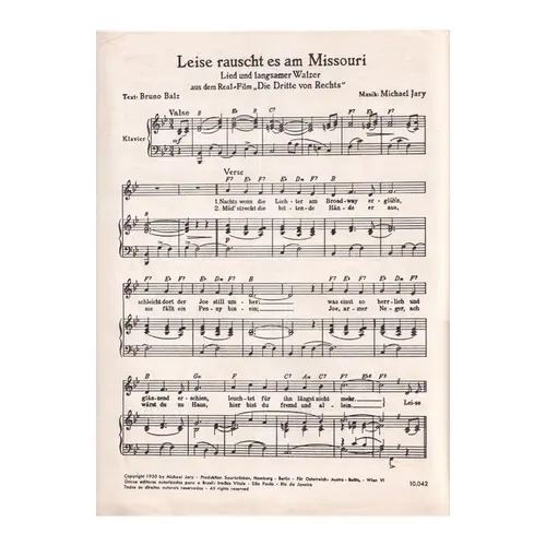 Leise Rauscht Es Am Missouri - Walsa Lenta