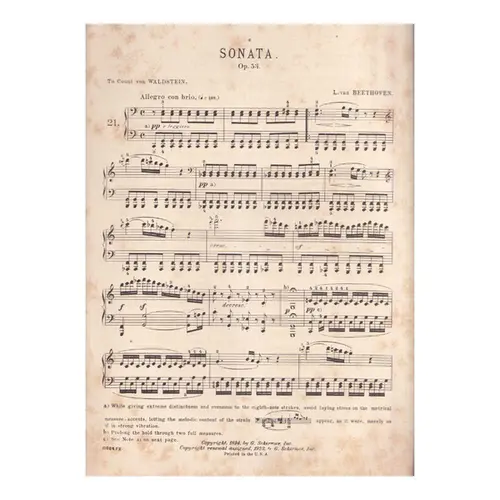 Sonata For The Piano Op.053