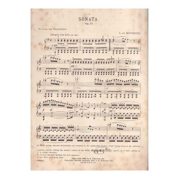 Sonata For The Piano Op.053