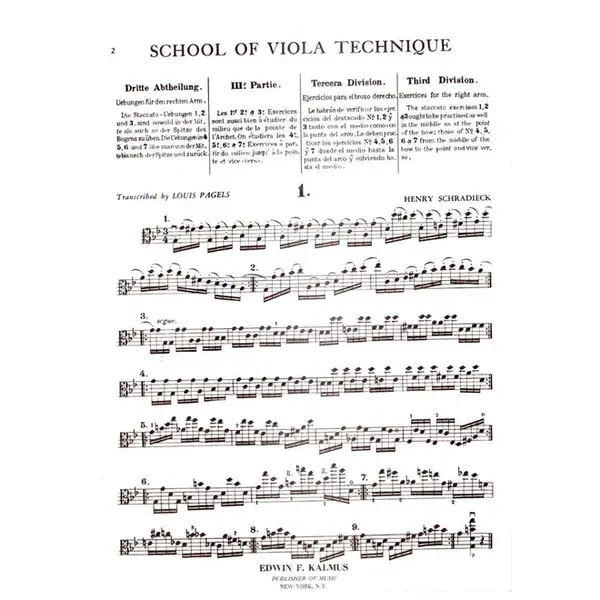 School of viola technique - book III