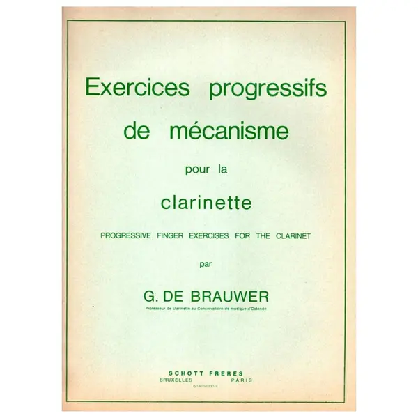 Exercices progressifs de mecanisme pour la clarinette