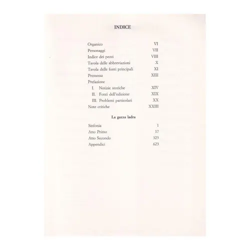 La Gazza Ladra - Vocal score