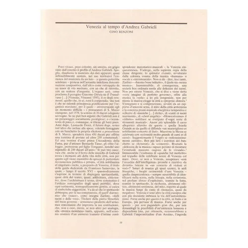 Edizione Naziolane delle opere di Andrea Gabrieli vol.1 - I Gli Anni Di Andrea Gabrielli