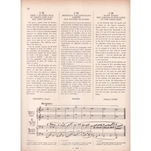 Grande Metodo Teorico pratico per lo studio del pianoforte - parte prima