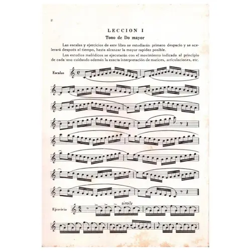 Escalas, Arpegios, ejercicios y estudios melodicos para Clarinete