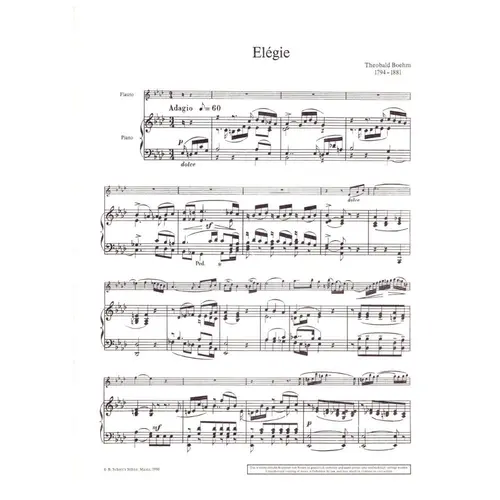 Elegie As Dur Pour Flute et piano - Op.47