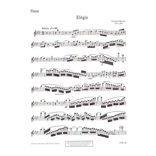 Elegie As Dur Pour Flute et piano - Op.47