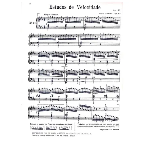 Estudos De Velocidade Op.173 - 3 Caderno