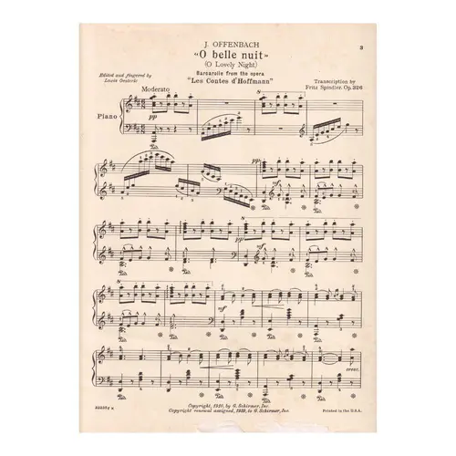 Barcarolle,From ''Les Contes d' Hoffmann''