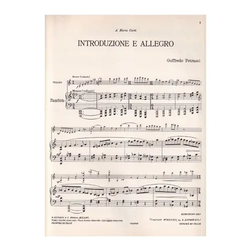 Introduzione E Allegro Per Violino