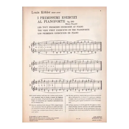Primissimi Esercizi (I) - Op.190