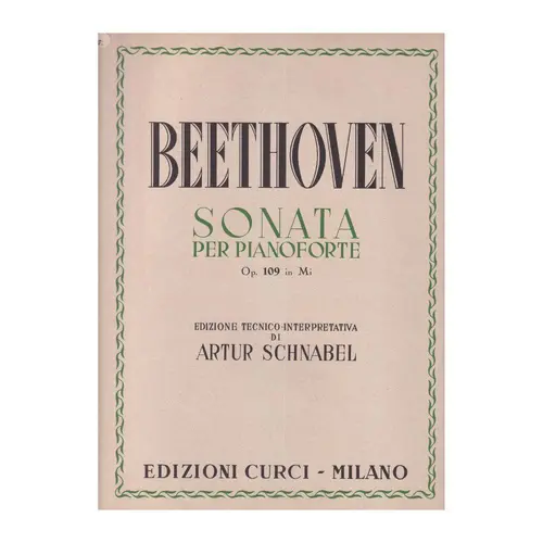 Sonata per pianoforte Op.109 In Mi  - Schnabel