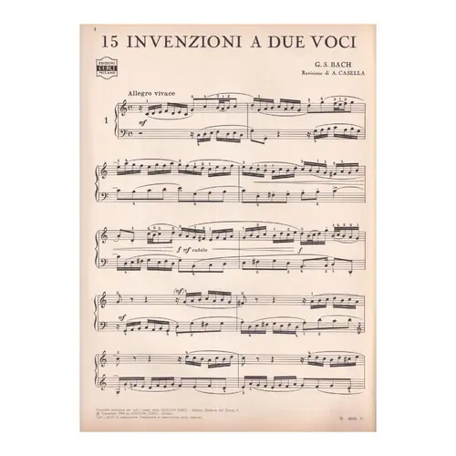 Invenzioni A Due Voci  - Rev. Casella
