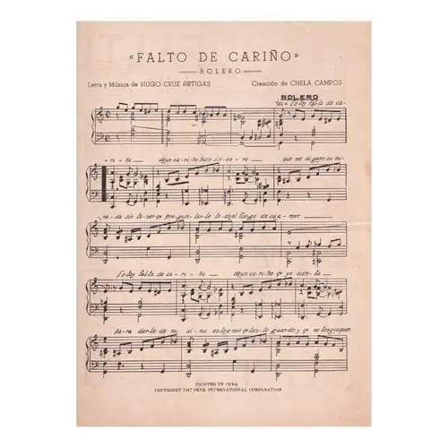 Falto de Cariño - Bolero