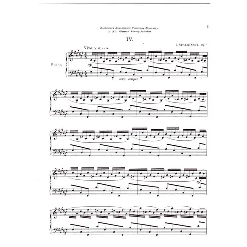 Etude for piano solo op. 7, n. 4