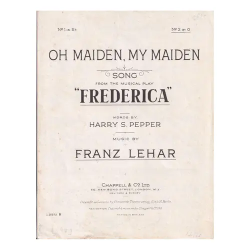 Oh Maiden,My Maiden No.2 In G