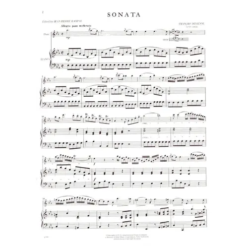 Sonata In E Flat Major for flute and piano