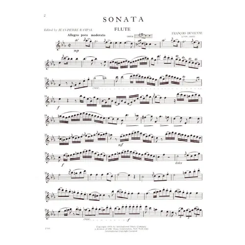 Sonata In E Flat Major for flute and piano