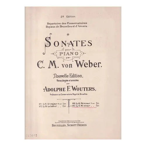 Sonates Pour Piano N.4 Op.70.Mi Mineur