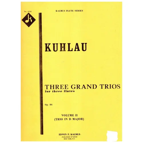 Three Grand Trios op. 86 vol. II in D Major for three flutes