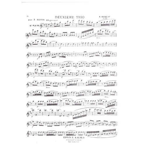 Three Grand Trios op. 86 vol. II in D Major for three flutes