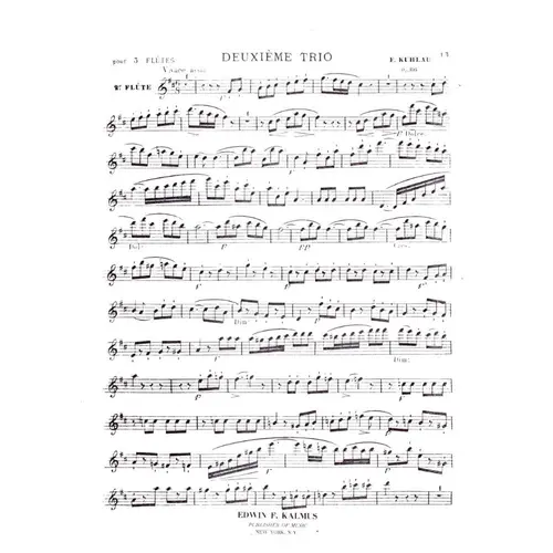 Three Grand Trios op. 86 vol. II in D Major for three flutes