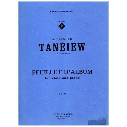Feuillet d'Album op. 33 for viola and piano