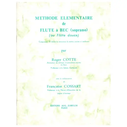 Methode elementaire de flute a bec (soprano)