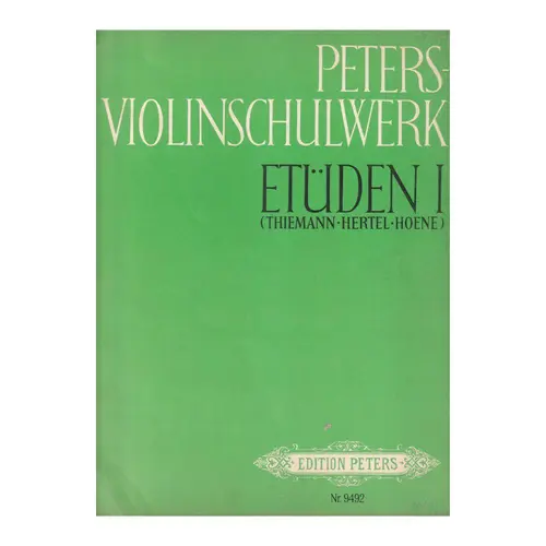 Etuden I - Peters-Violinschulwerk