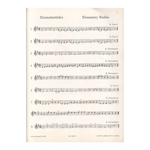 Etuden I - Peters-Violinschulwerk