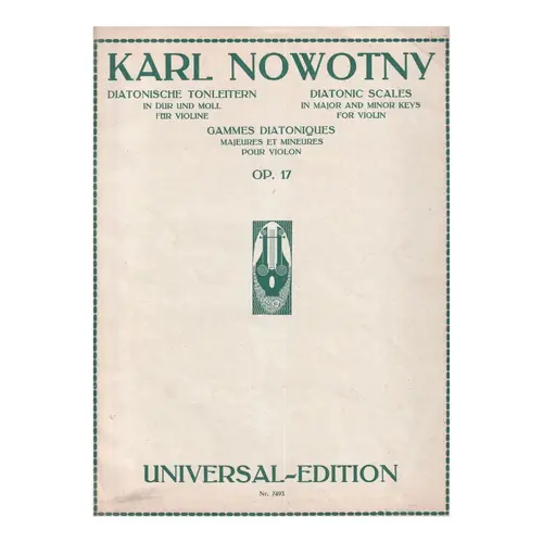 Diatonische Tonleitern in Dur Und Moll Fur Violine Op.17