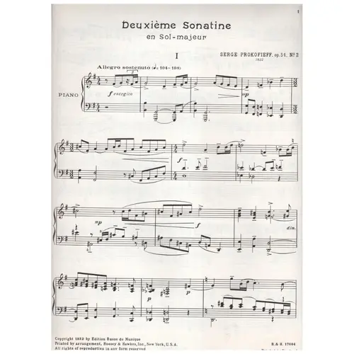 Deuxieme Sonatine - Op.54 N.2