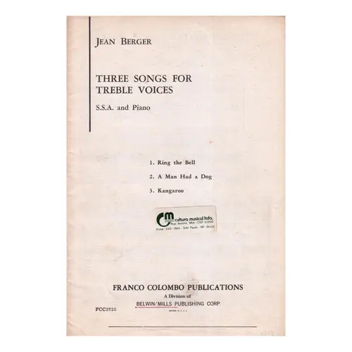 Three Songs for Treble Voices