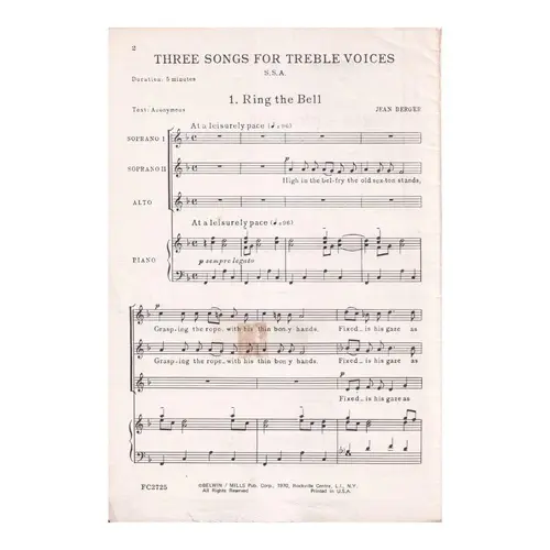 Three Songs for Treble Voices