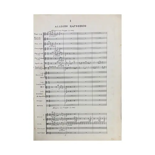 Sinfonia per orchestra - full score
