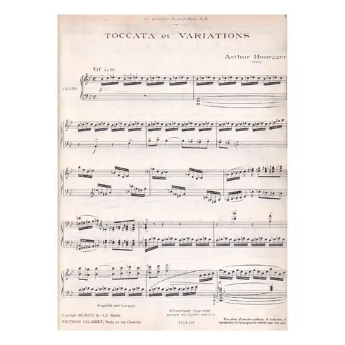 Toccata Et Variations
