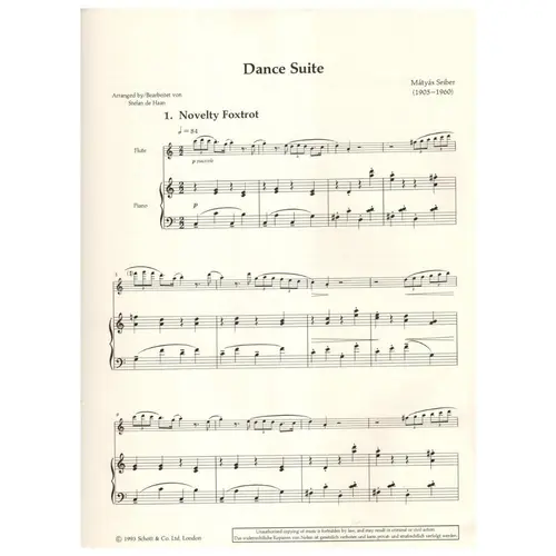 Dance Suite (de Haan) -  flauta e piano