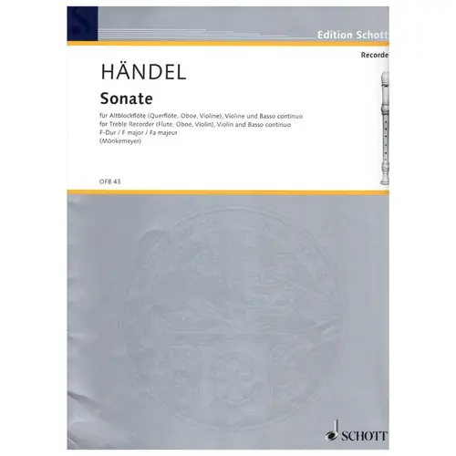 Sonate F Dur Fur Altblockflote, Violine und basso continuo