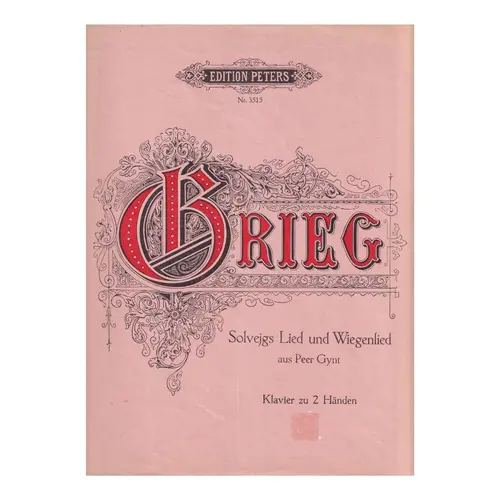Solvejgs Lied Und Wiegenlied-Peer