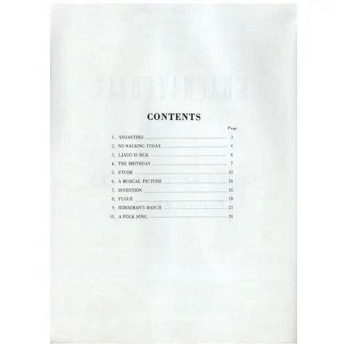 Children's pieces for piano solo