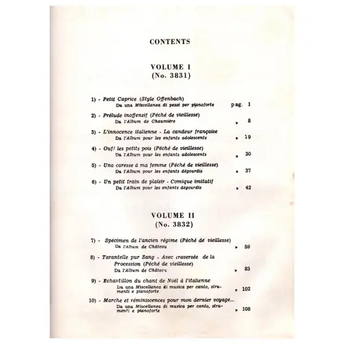 Piano Pieces vol. I (n. 1 - 6)