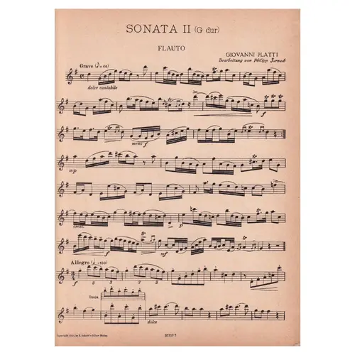 Sonate G Dur Fur Flote und klavier