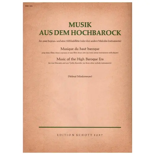 Musik Aus Dem Hochbarock fur zwei sopran und eine altblocflote