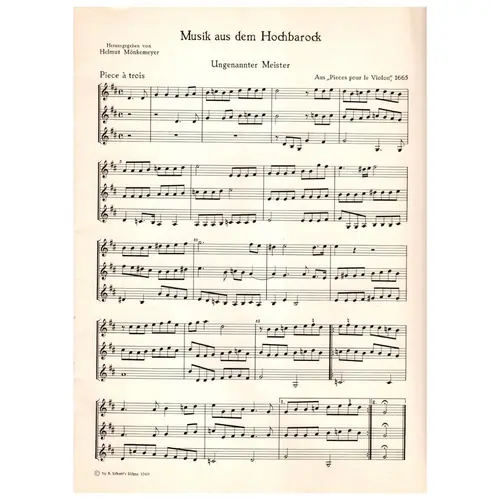 Musik Aus Dem Hochbarock fur zwei sopran und eine altblocflote